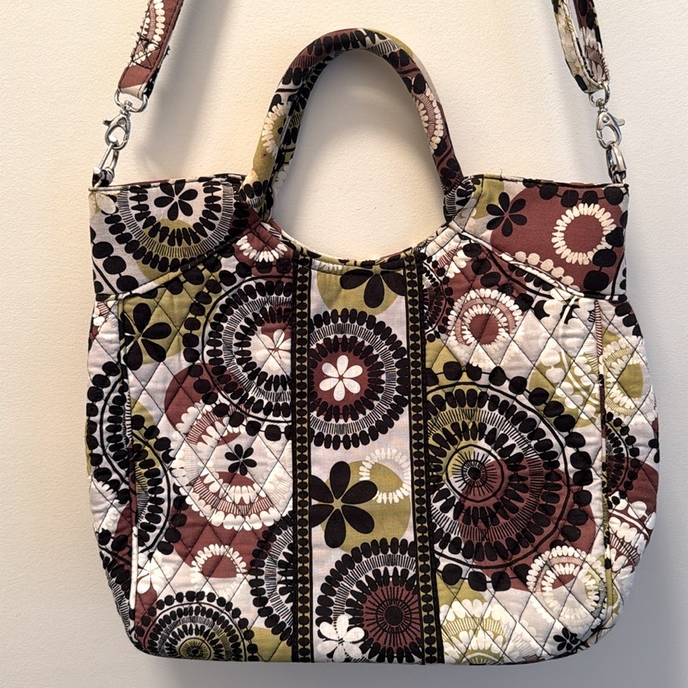 NWOT VERA BRADLEY TWO WAY TOTE - COCOA MOSS